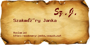 Szakmáry Janka névjegykártya